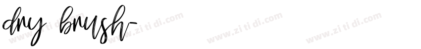 dry brush字体转换